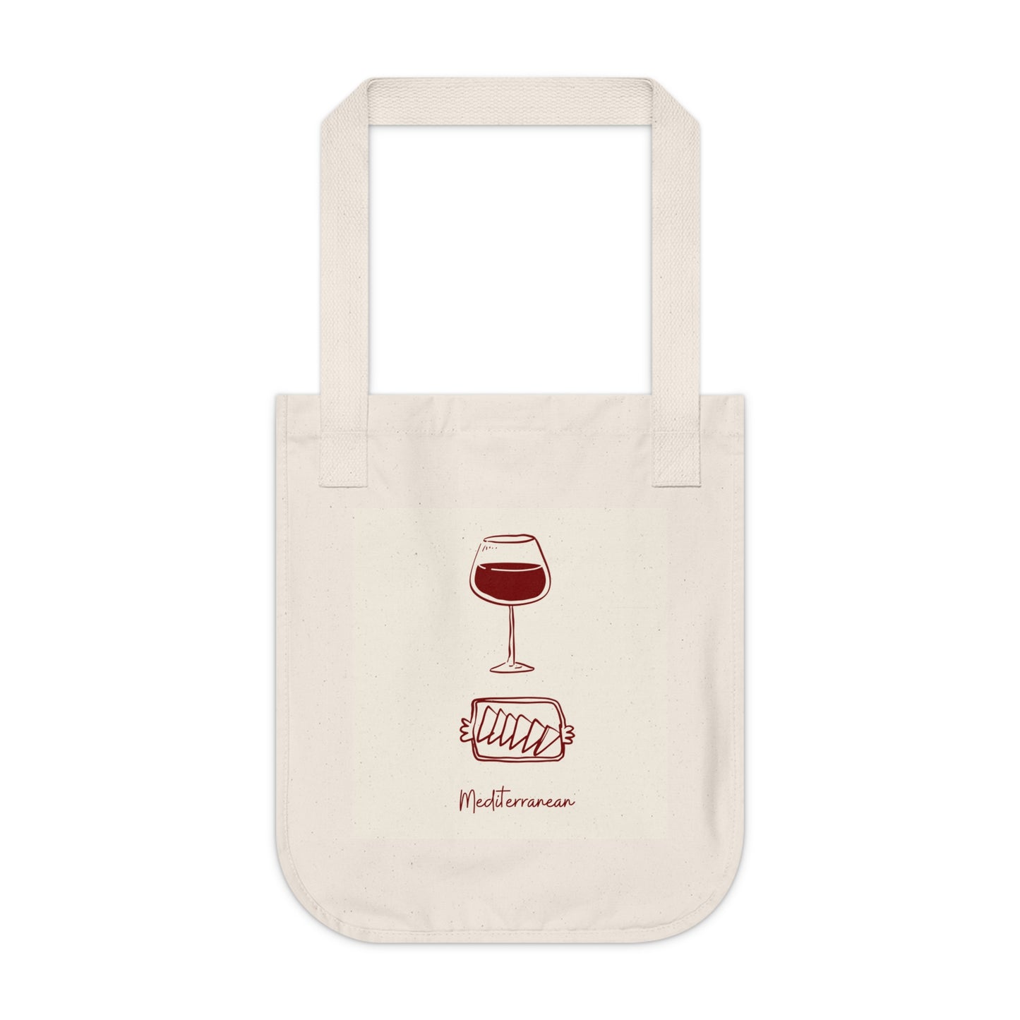 Mediterranean Wine Lover's Tote Bag, Eco-Friendly Shopping, Gift for Foodies, Reusable Beach Bag, Sustainable Grocery Tote